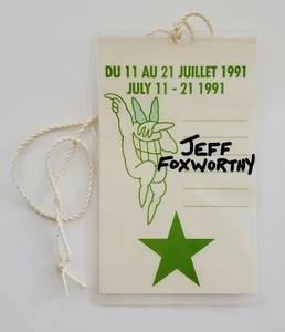 Jeff Foxworthy's Personal Gig Laminate Pass Backstage VIP Concert Comedy Legend - Picture 1 of 2