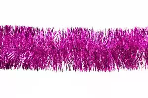 3m Weihnachtsgirlande 7cm Lametta Girlande Weihnachtsbaum Fuchsia Pink - Bild 1 von 1