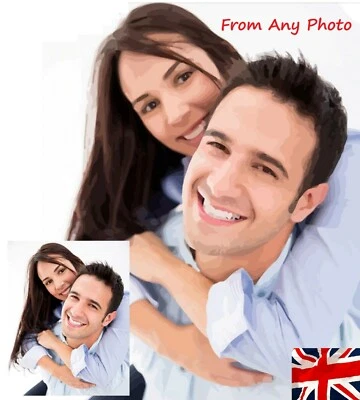 Custom Paint By Numbers UK Personalised Oil Canvas Painting Pets Adults Portrait - Image 1 of 4