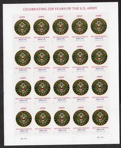 Scott #6010 US Army 250th Anniversary Sheet of 20 Forever Stamps - MNH - Picture 1 of 1