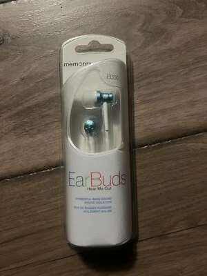 Auriculares con punta azul Memorex EB50 TOTALMENTE NUEVOS Foto 1 de 2