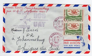 1er vol Paris-Johannesburg septembre 1960 par D C 8 - U A T /RUB1v - Imagen 1 de 2