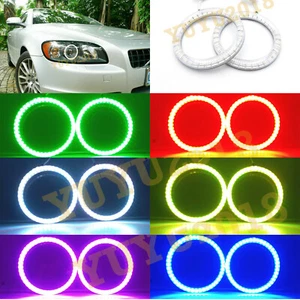 RGB Halo Rings for Volvo S40 V50 projector 04-07 headlight Bluetooth lamp DRL - Picture 1 of 12