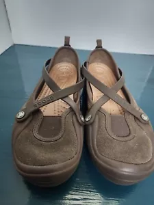 Scarpe comode da donna Crocs Criss Cross Celeste Womans tela slip on Mary Jane-6M - Foto 1 di 4