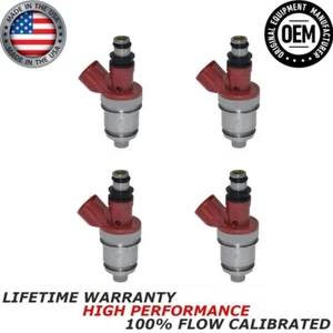 4X OEM FUEL INJECTORS Fits 1994 Suzuki Aerio Esteem Isuzu Pickup 2.6L I4 JS28-2 - Picture 1 of 6