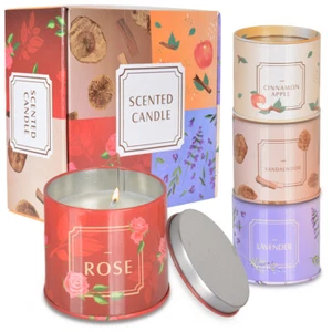 4PACKS Scented Candles Jars Set Natural Soy Wax For Home Birthday Holiday Gift - Picture 1 of 12