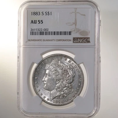 1883-S Morgan $1 NGC Certified AU55 - Image 1 of 2