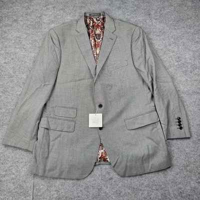Indochino Blazer Mens 46 Gray Newbury Skull Lining Wool Jacket Timeless Classic - Image 1 of 4