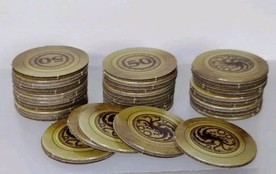 Piezas de repuesto de monedas de cartón de oro Monopoly House of the Dragon 45  Foto 1 de 4