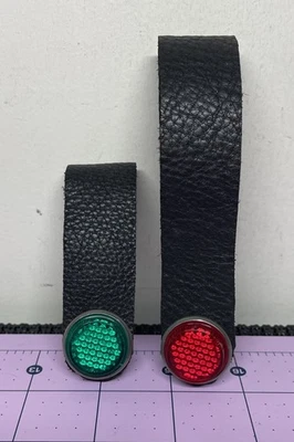 🔥1 PAR de Brilladores de Rueda de Cuero Hecho a Mano Versión Extendida 2"" más Largo�� Foto 1 de 3