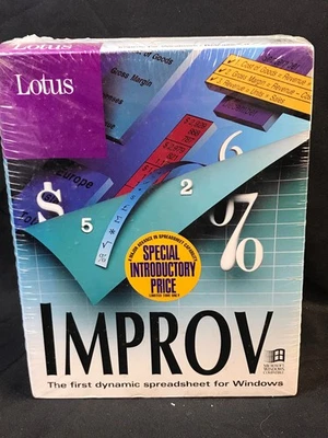 Lotus Improv Spreadsheet for Microsoft Windows 2.0 NEW in Sealed Box - Image 1 of 4