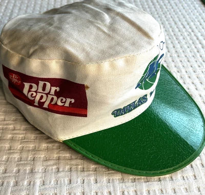 VTG 90s Dallas Mavericks Dr. Pepper Give Away Promo Painters Hat Cardboard Brim - Image 1 of 4