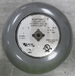 😏 EDWARDS SIGNALING (NON-FIRE ALARM) ALARM BELL 120 VAC 60 Hz 340-4N5 - Picture 1 of 5