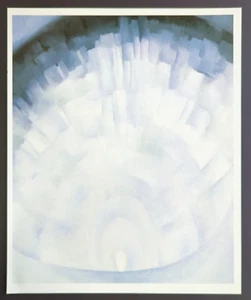 Georgia O' Keeffe Abstraction White Rose 3 Flowers Art Print Book Plate 41 - Picture 1 of 5