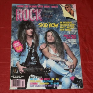 Rock Beat October 1989 Skid Row Cover Rock Magazine Vintage Retro - Picture 1 of 3