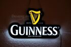 Guinness Harp 2D LED 20" Neon Sign Lamp Light Hanging Nightlight Decor Beer EY