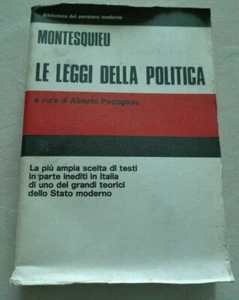 MONTESQUIEU LE LEGGI DELLA POLITICA A CURA DI ALBERTO POSTIGLIOLA 1979 - Imagen 1 de 3
