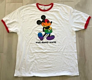 CAMISETA WALT DISNEY WORLD MICKEY MOUSE ARCO IRIS PARA HOMBRE 2XL MANGA CORTA 100% ALGODÓN - Imagen 1 de 4