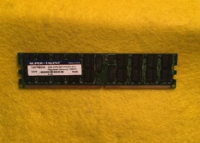 SUPER TALENT  T667RB2G4 2GB DDR2-667 PC5300 ECC - Image 1 of 2