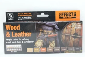 Vallejo Effects Colour Series Paint Set: Wood and Leather - Picture 1 of 2