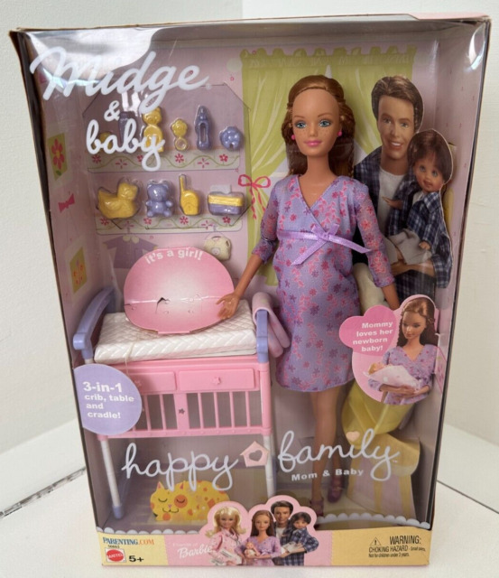 Boneca Barbie Grávida Midge & Baby Happy Family Sem Juros - R$ 850