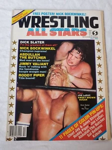 Oct 1983 Wrestling All Stars Magazine Slater Ric Flair Bockwinkel Poster Pin Ups - Picture 1 of 11
