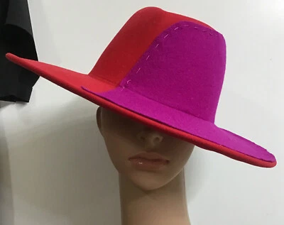 eugenia kim hat Wool Red/Fuchsia ￼ Harlowe Western Nwt Size O/S - Image 1 of 4