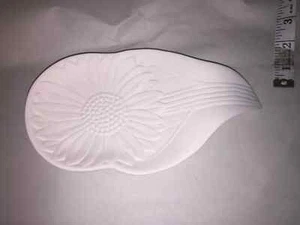 eine Sonnenblumenlöffelauflage Schmelzen Buntglasform 9"" L x 5"" B x 1"" H - Bild 1 von 3