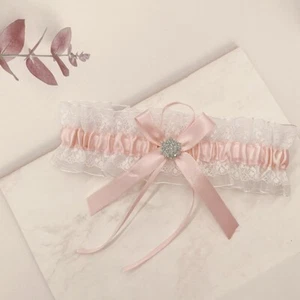 Women's Garter Belt Women Thigh Garter Bowknot Leg Ring Wedding Lace Garter - Picture 1 of 22