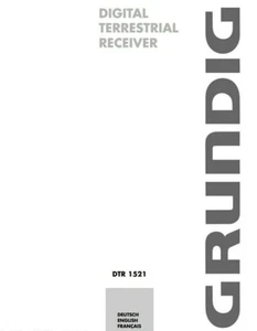 Grundig DTR 1521 Ricevitore digitale terrestre MANUALE DEL PROPRIETARIO - Foto 1 di 5