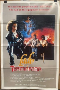 LADY TERMINATOR! '89 RARE CULT ACTION CLASSIC ORIGINAL U.S. OS FILM POSTER - Picture 1 of 1