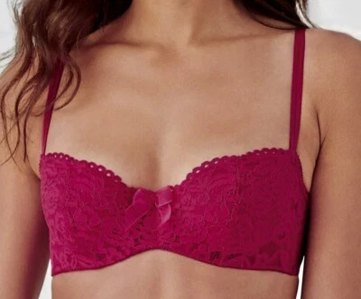 Sujetador con aros B.TEMPT'D by WACOAL Ciao Bella rojo persa balconette para mujer 32DD Foto 1 de 4