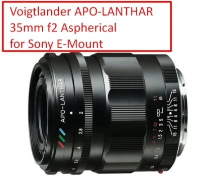 Voigtlander APO-LANTHAR 35mm f2 Aspherical for Sony E-Mount camera - Image 1 of 4