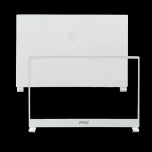 For MSI Stealth 15M MS-1562 Top Lid LCD Back Cover+Front Bezel White 307563A411 - Picture 1 of 7