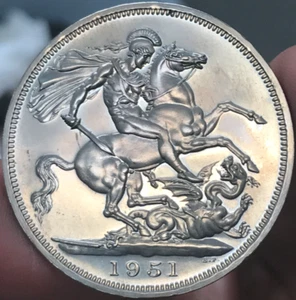 1951 United Kingdom Crown - Five Shillings - Festival of Britain High Grade - Picture 1 of 8