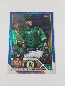 2023 Topps Update Manny Pina Blue Foilboard /999 - Oakland Athletics US127 - Picture 1 of 3