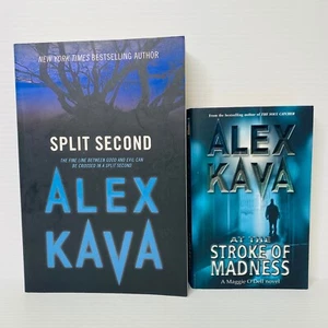 Lote de 2 libros de Alex Kava en el golpe de la locura + paquete de bolsillo dividido de segundo - Imagen 1 de 8