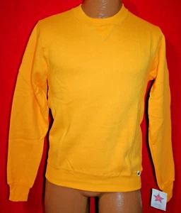 Vintage 80er RUSSELL ATHLETIC leer gelb Rundhalsausschnitt SWEATSHIRT Erwachsene X-Small neu - Bild 1 von 3