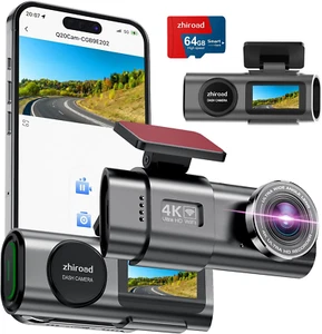 4K Wifi Dash Cam 170° Super Wide Angle Car Camera App Control Car Dash Cam 64GB - Picture 1 of 7