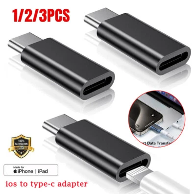 8 Pin Light to Type C Female Male Converter Charging Adapter For iPhone 16 iPad - Image 1 of 4