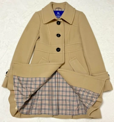 Abrigo de lana para mujer Burberry Blue Label muy lindo beige talla ajuste asiático 36 (XS) Foto 1 de 4