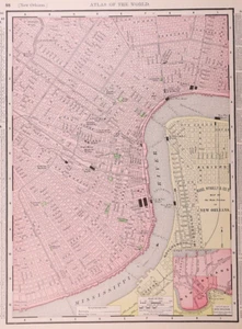 1897 City Map ~ NEW ORLEANS, LOUISIANA ~ (11x14) Free S&H-#81324-11 - Picture 1 of 2