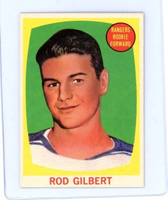 1961-62 Topps Hockey #62 Rod Gilbert RC Rookie Near Mint (DT) - Image 1 of 2