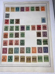 GERMANY ~several (82) German Reich ~ Saufend Stamps ~ c.1920’s Full Page 2 Side - Picture 1 of 12