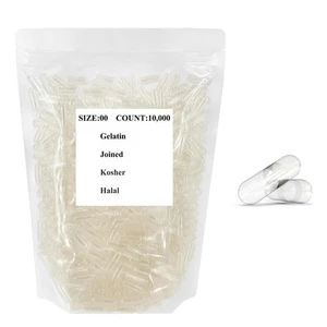 Capsule Vuote Taglia 00 Unite 10.000 Gelatina Trasparente Kosher Halal - Foto 1 di 9