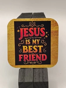 ✝️ Christian Refrigerator Magnet – “Jesus Is My Best Friend” – Red & Gold Faith - Picture 1 of 2