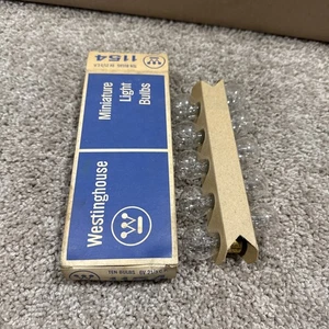 NEW WESTINGHOUSE 6V 21/3 C.P. MINIATURE LIGHT BULBS Box Of 10 PART NO. 1154 - Bild 1 von 7