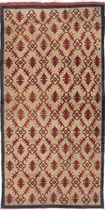 Vintage Hand-Knotted Area Rug 4'11" x 9'9" Traditional Wool Carpet - Picture 1 of 2