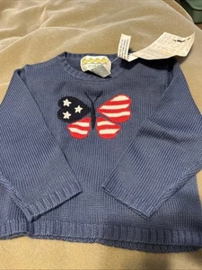 Quack Kids Girls Patriotic Knit Sweater Size 4T New with Tags - Picture 1 of 10