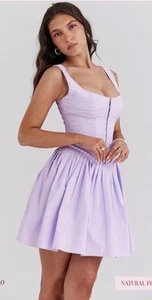 House of CB Women's Cupid Corset Sleeveless Minidress Lilac Pastel - Picture 1 of 6